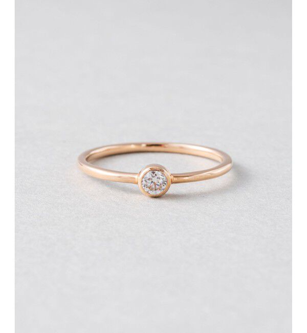 ete「K18 ダイヤモンド 0.1ct リング「ブライト」」|リング|ピンクゴールド