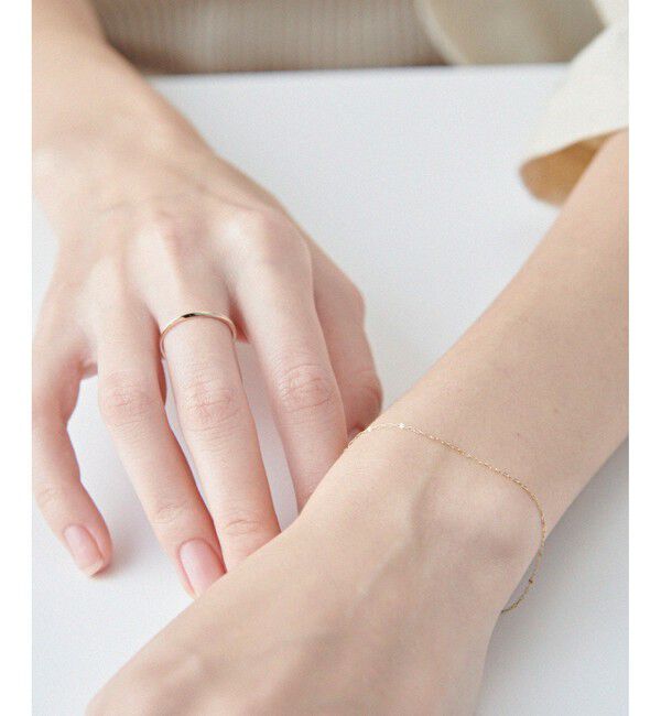 ete「[レイヤード] K10YG チェーン ステーション ブレスレット」|ブレスレット・バングル|