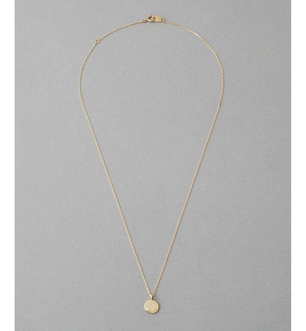 ete「[シェア] K10YG ダイヤモンド コイン ネックレス」|ネックレス|