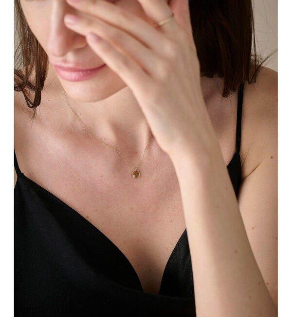 ete「[シェア] K10YG ダイヤモンド コイン ネックレス」|ネックレス|