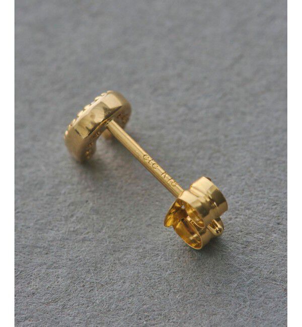 ete「K10YG ダイヤモンド ホースシュー ピアス」|ピアス|