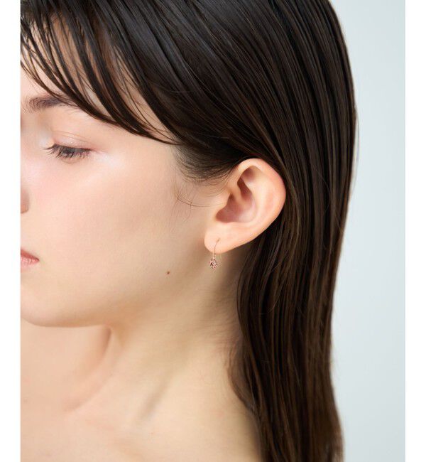 ete「[ガーネット] K10YG ポム ピアス」|ピアス|