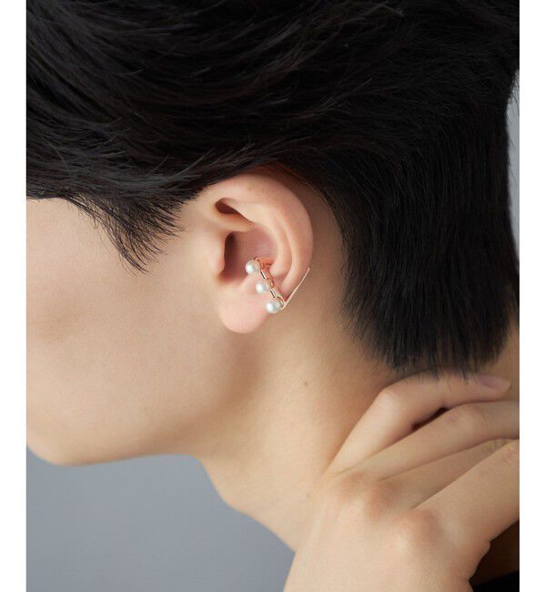 Jouete「イヤーカフス トライアングル パール」|イヤーカフ|