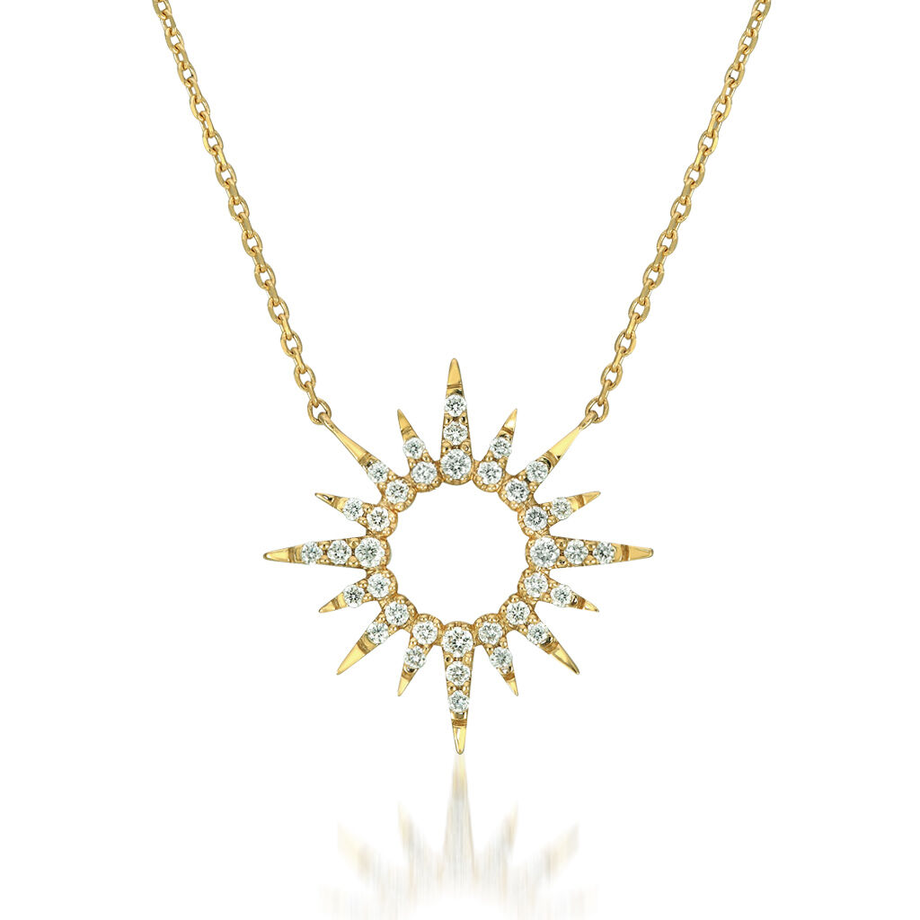 STAR JEWELRY「SUNBURST」|ネックレス|イエローゴールド