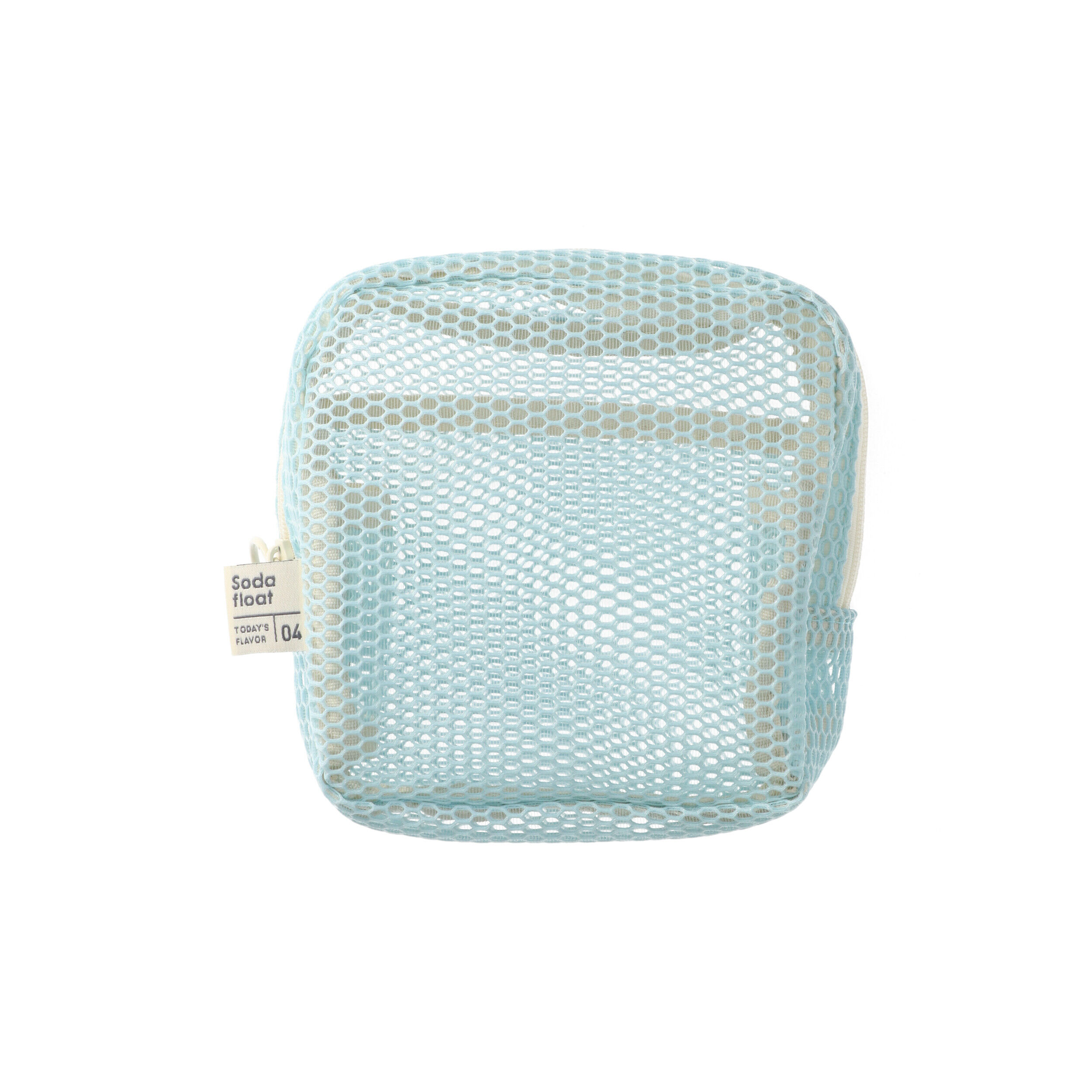  「スクエアポーチ／メッシュコレクション」|ポーチ|ライトブルー