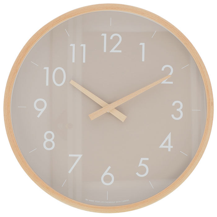 BACKYARD FAMILY「壁掛け時計 おしゃれ 通販 掛け時計 ウォールクロック L CAMPAS キャンパス 木製 木目調」|クロック・置時計|