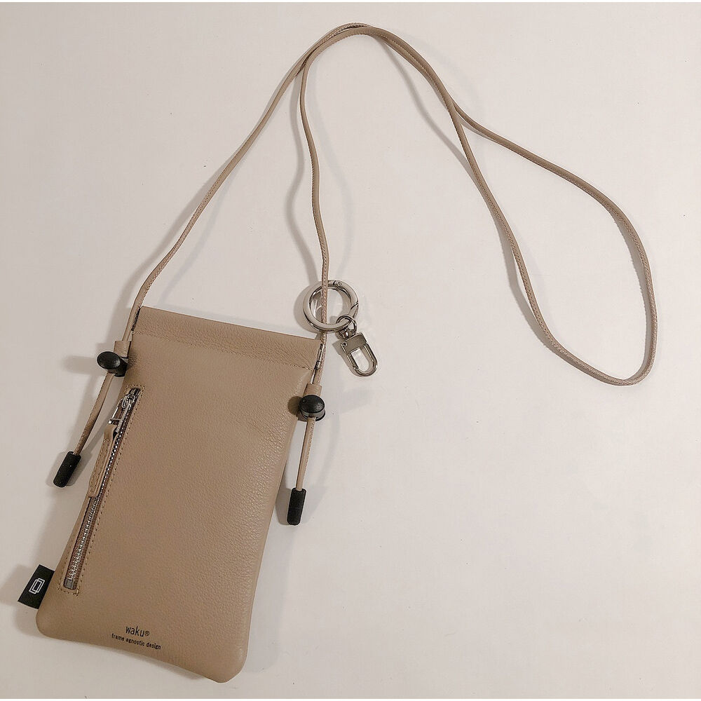 BACKYARD FAMILY「waku ワク スマホショルダー WK-0010 通販 スマホショルダーバッグ」|ショルダー・メッセンジャー|ベージュ1
