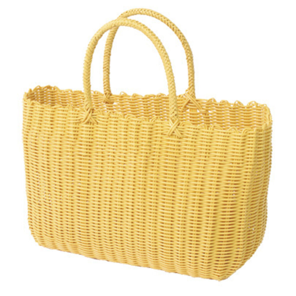 BACKYARD FAMILY「かごバッグ カゴバッグ レジャーバッグ 大容量 通販 ランチバッグ ランチバック レジャーバック」|かごバッグ|イエロー1