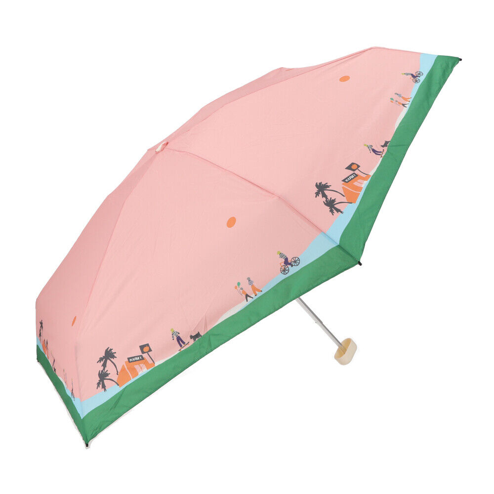 BACKYARD FAMILY「折りたたみ傘 レディース 通販 5段 折り畳み傘 ミニ 15cm コンパクト UV カラビナ付き」|傘|ピンク3