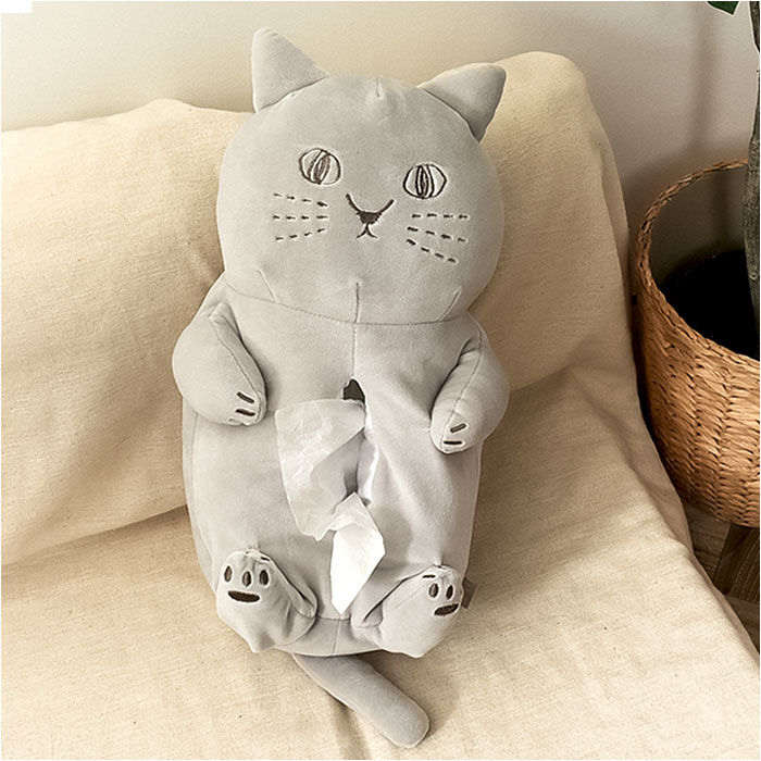 BACKYARD FAMILY「ティッシュカバー 猫 好評 ねこ ネコ にゃふにゃふ ティッシュケース ボックスティッシュケース」|その他|