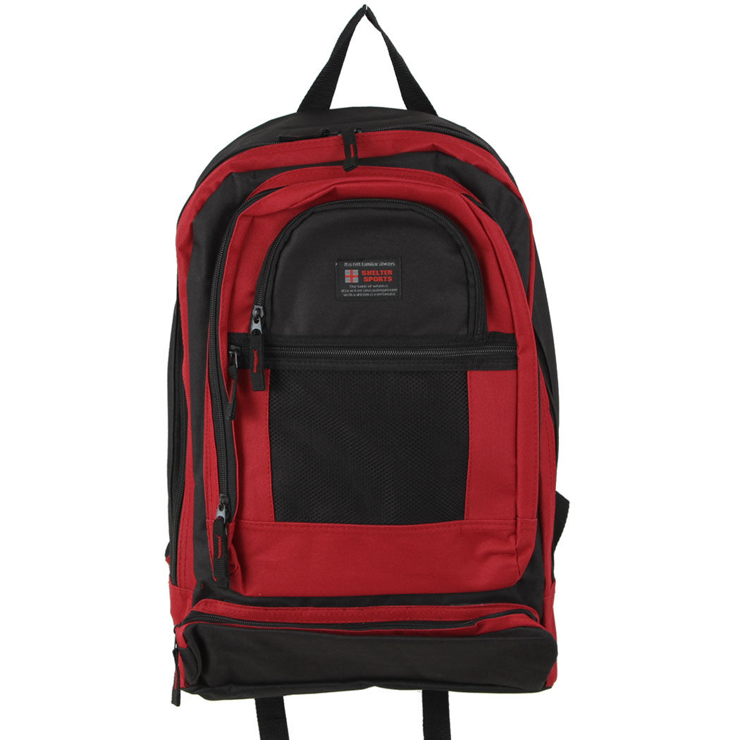 BACKYARD FAMILY「デイパック 通販 SHELTER シェルター 通販/正規品 おすすめ 丈夫 定番 通学 おしゃれ」|リュック|レッド1