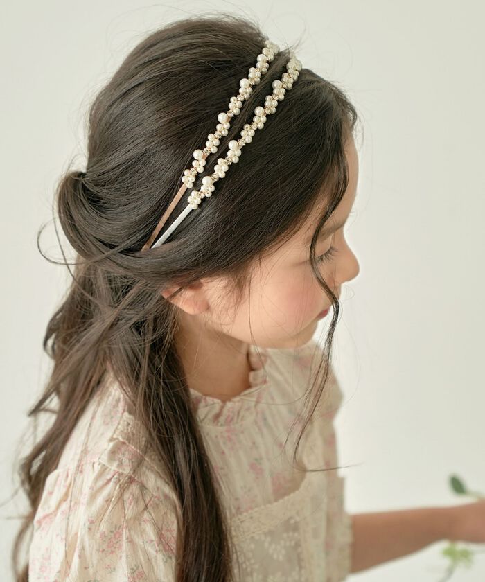 BACKYARD FAMILY「Rora カチューシャ 通販 パール キラキラ 58072201 髪飾り ヘッドドレス 子供」|その他|