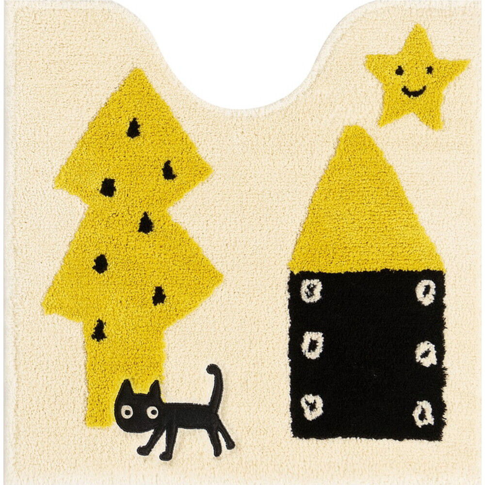 BACKYARD FAMILY「トイレマット 洗える 通販 トイレ用マット トイレ マット おしゃれ 60&times;60 アツコマタノ」|トイレタリー・ランドリーグッズ|ホワイト1