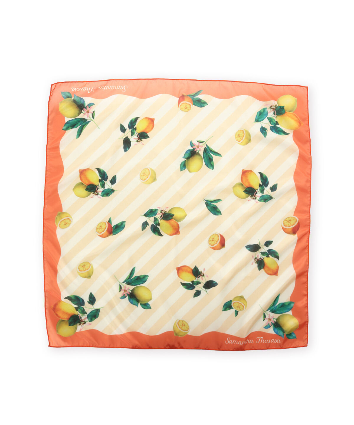 Samantha Thavasa「ストライプレモンモチーフ スカーフ」|その他|オレンジ