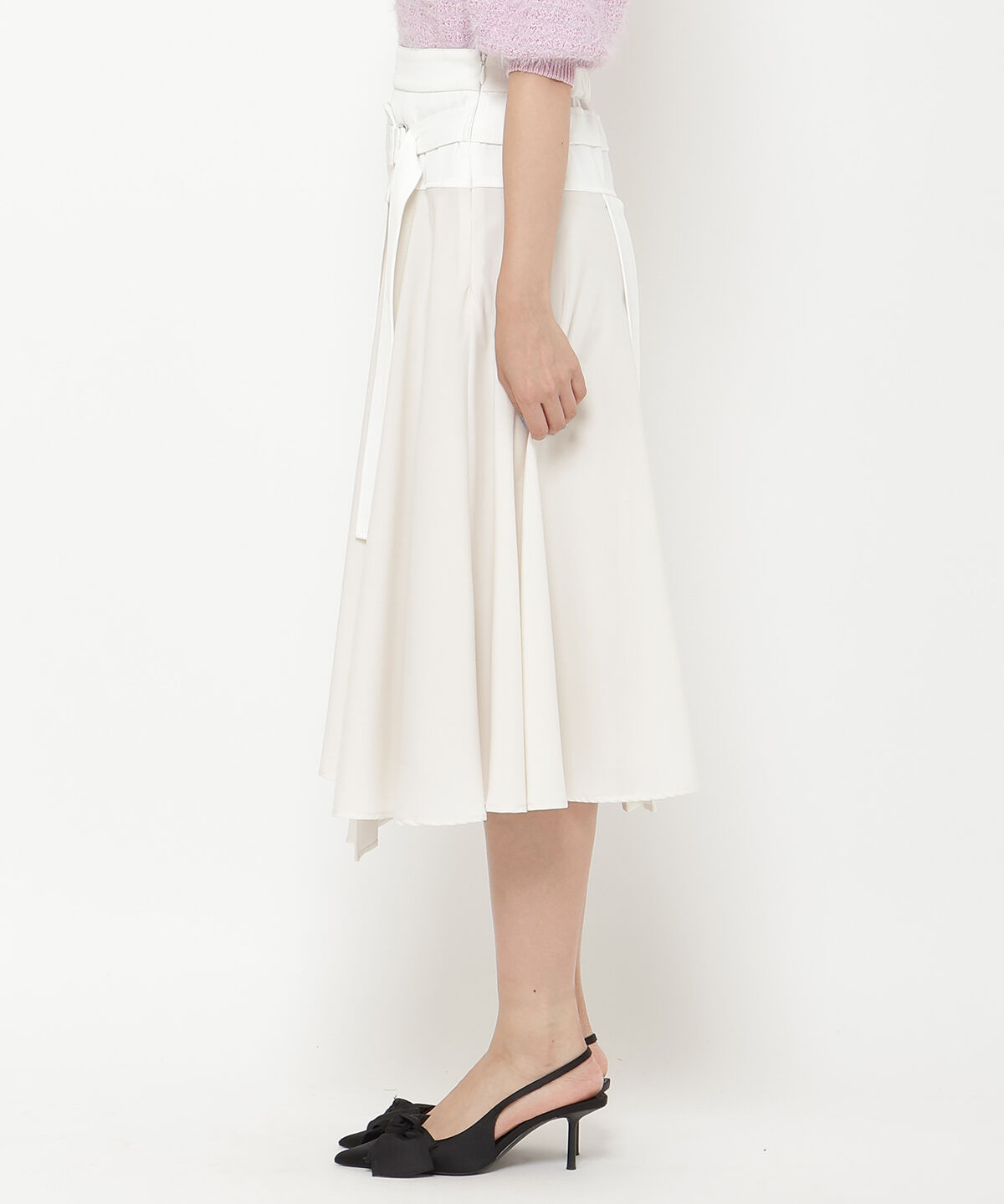 REDYAZEL「コンビネーションアシメプリーツスカート」|フレア|