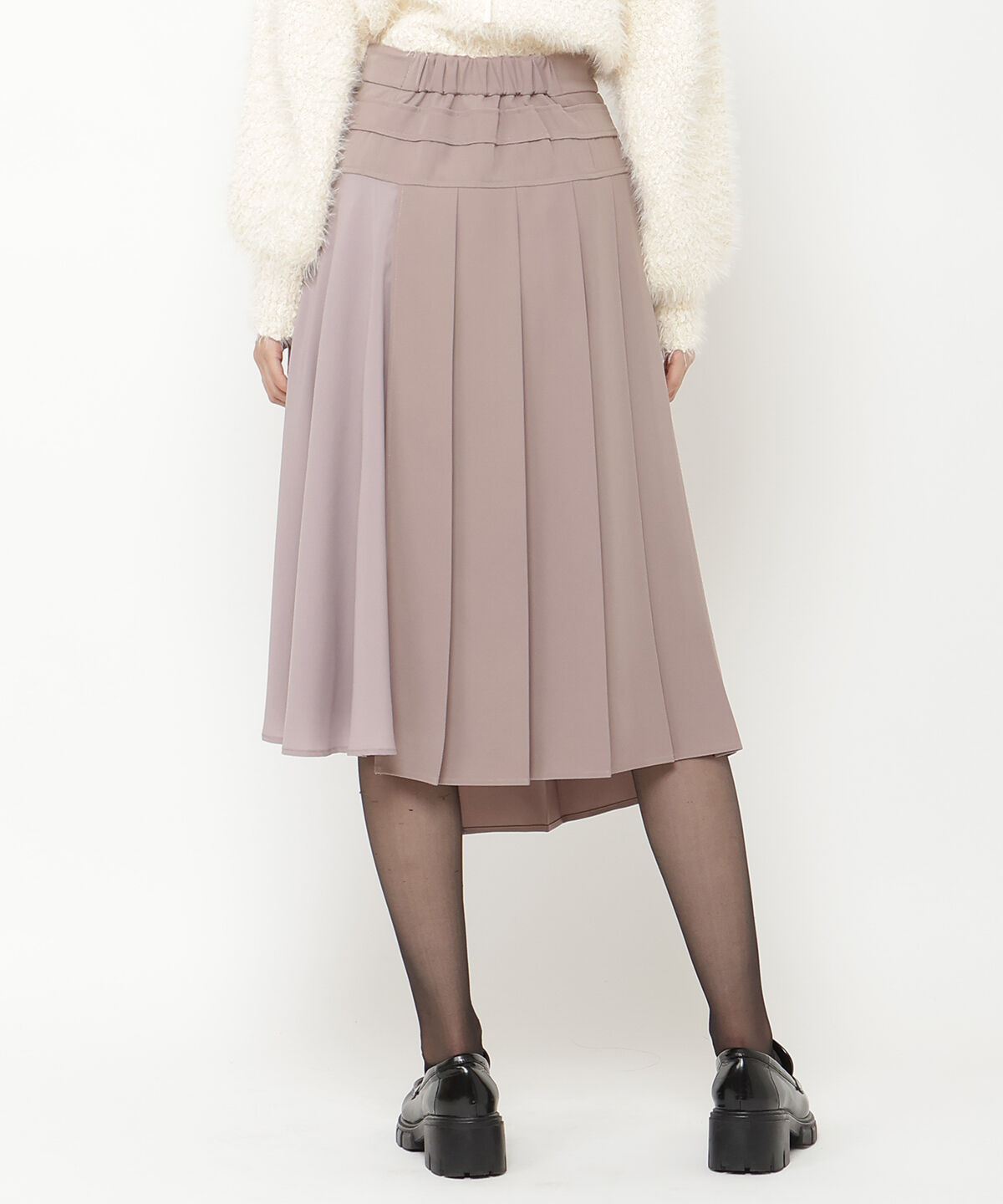 REDYAZEL「コンビネーションアシメプリーツスカート」|フレア|