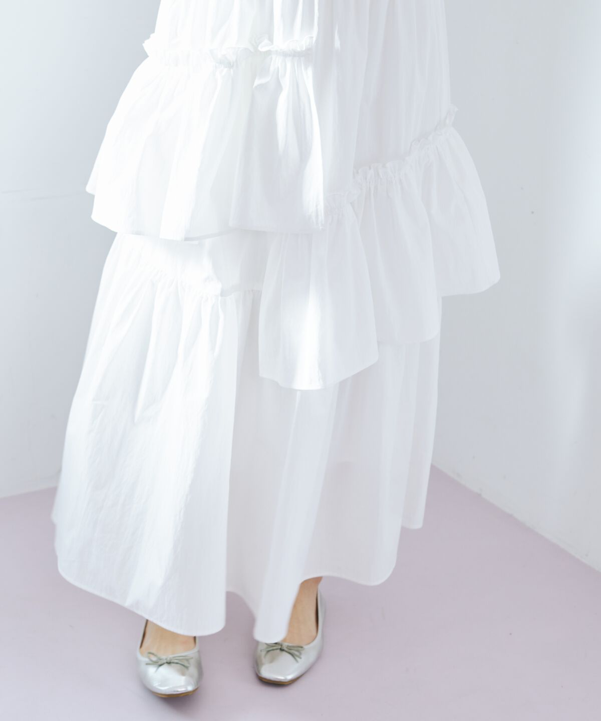 REDYAZEL「アシメティアードボリュームスカート」|フレア|