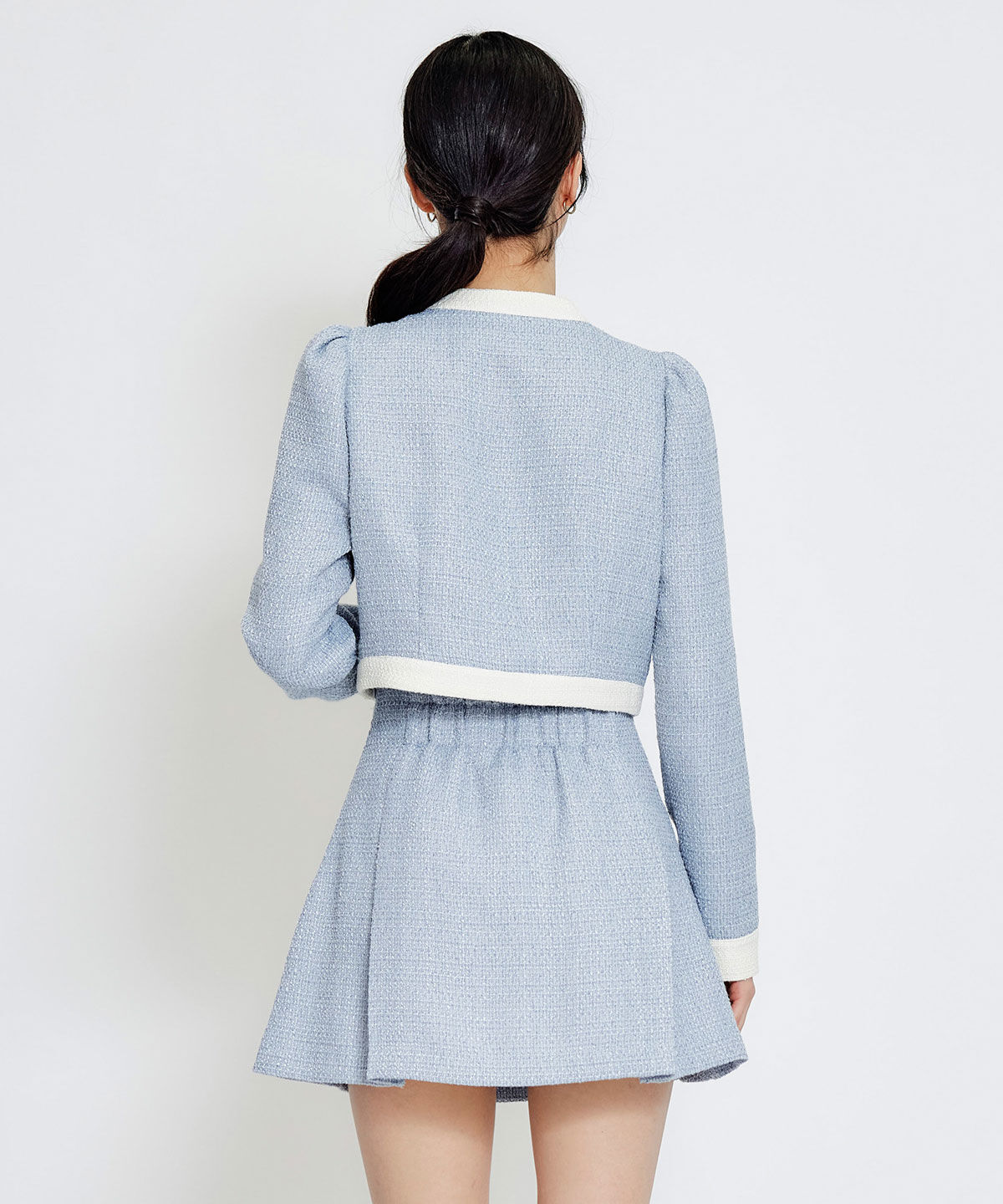 REDYAZEL「スプリングツイードフリルミニスカート」|フレア|