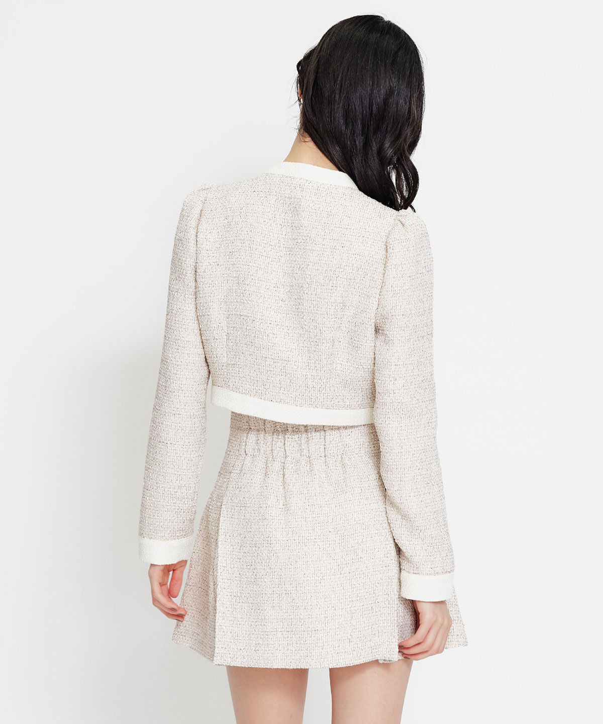 REDYAZEL「スプリングツイードノーカラージャケット」|ノーカラージャケット|