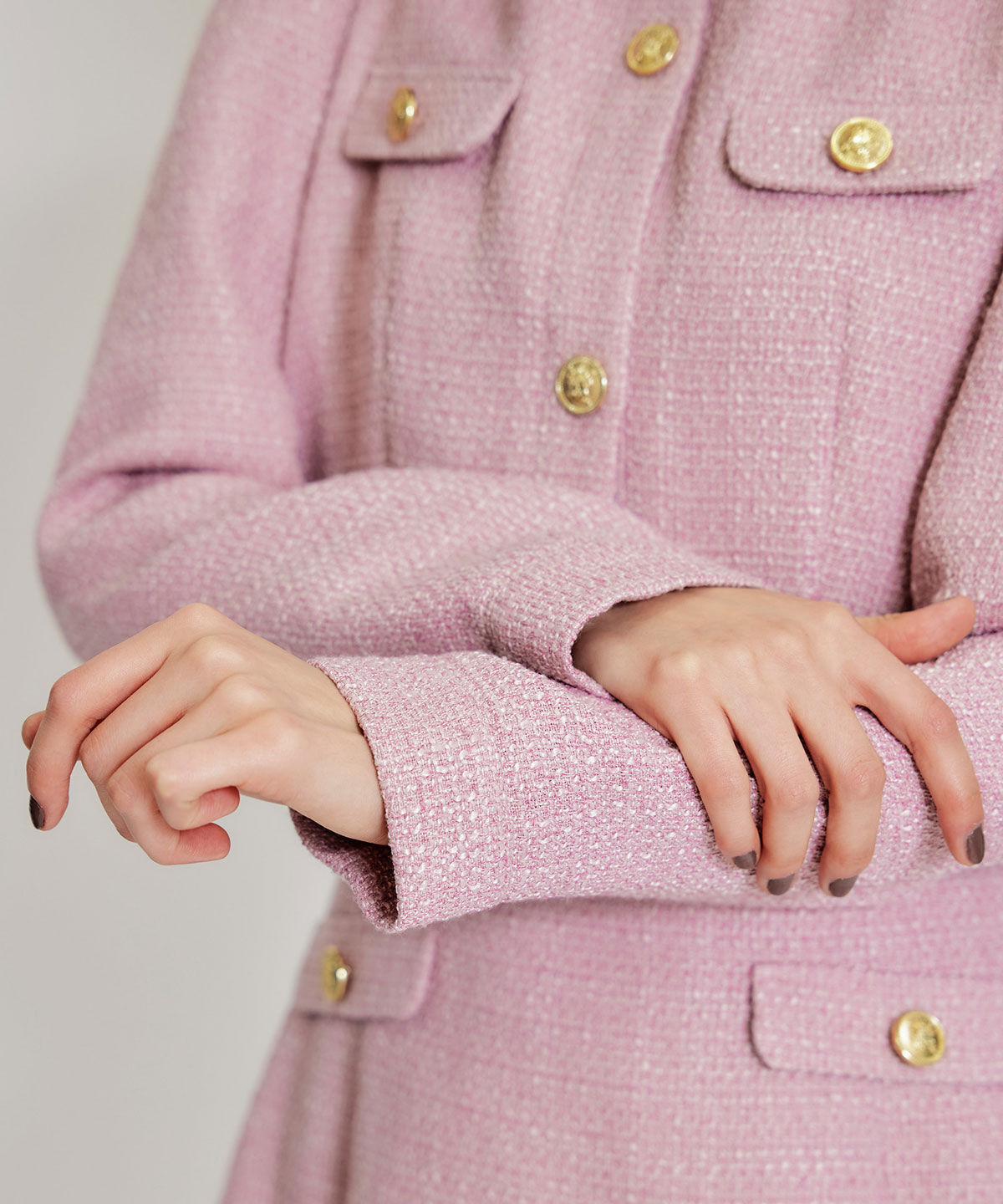 REDYAZEL「スプリングツイードノーカラージャケット」|ノーカラージャケット|