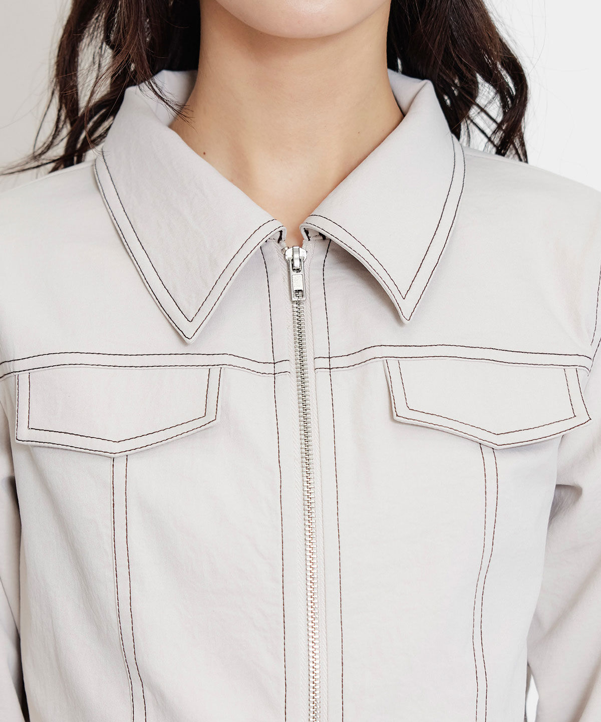 REDYAZEL「バイカラーステッチショートジャケット」|その他|