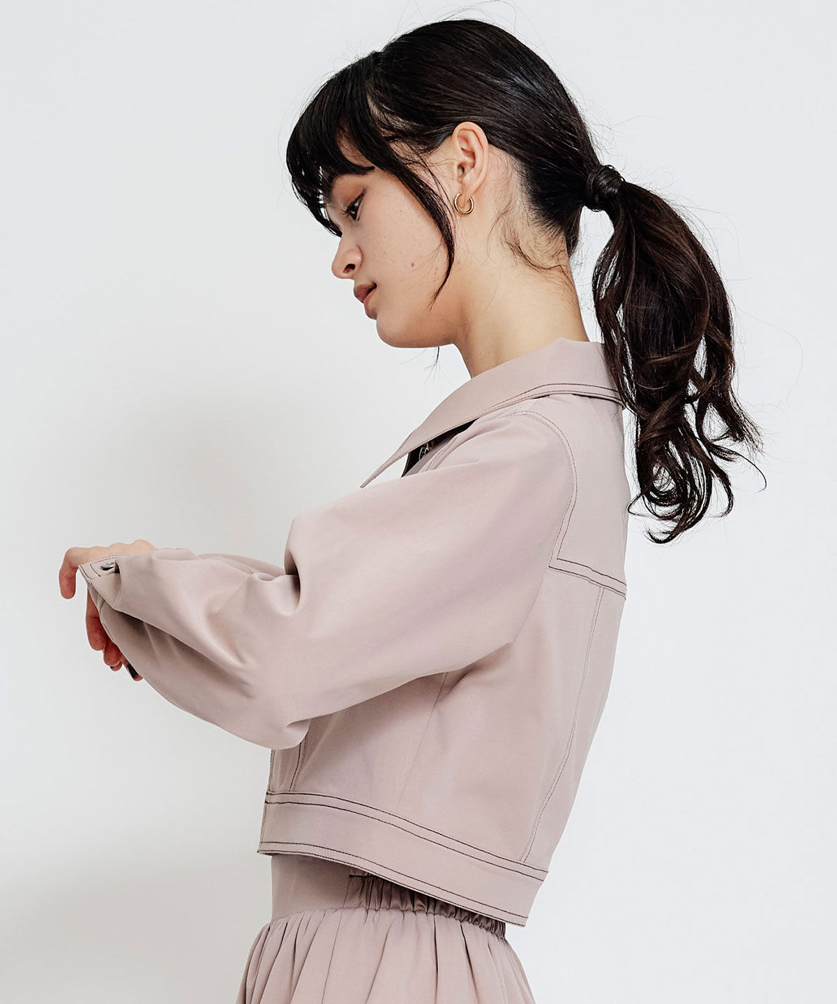 REDYAZEL「バイカラーステッチショートジャケット」|その他|