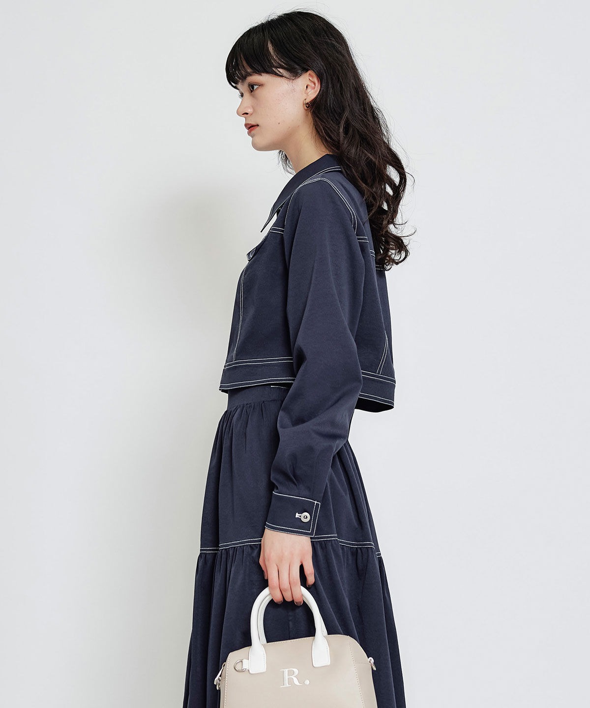 REDYAZEL「バイカラーステッチショートジャケット」|その他|