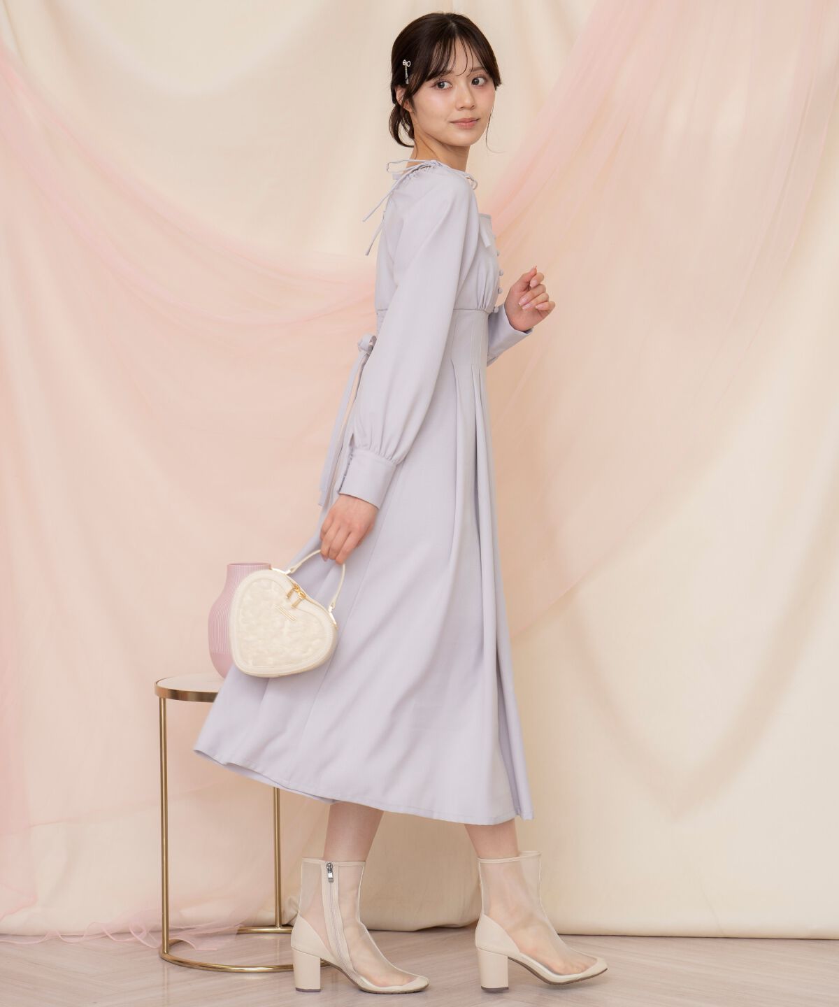 WILLSELECTION「ショルダーリボンタックフレアワンピース」|ワンピース|