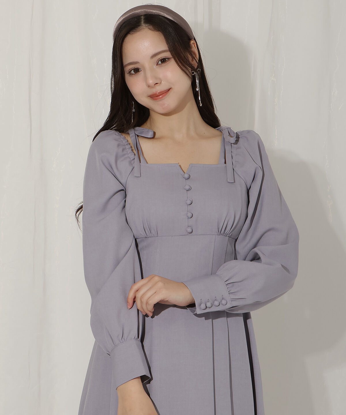 WILLSELECTION「ショルダーリボンタックフレアワンピース」|ワンピース|