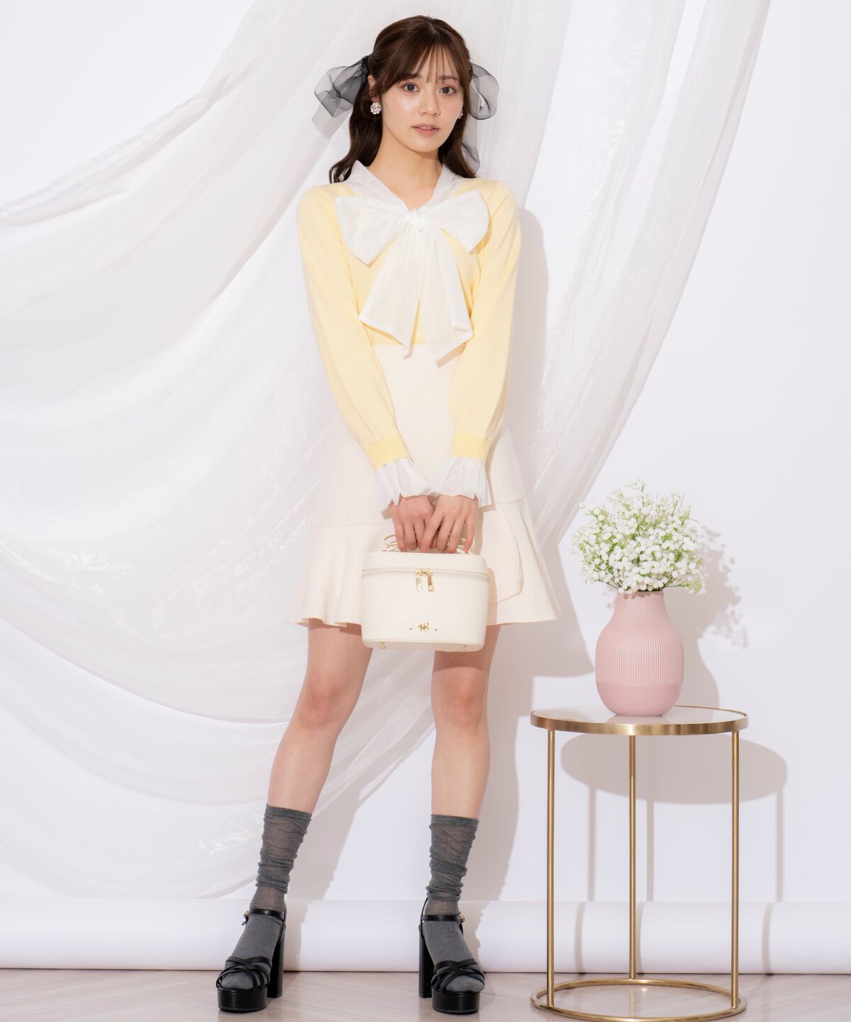 WILLSELECTION「レイヤード風ボウタイニット」|ニット・セーター|