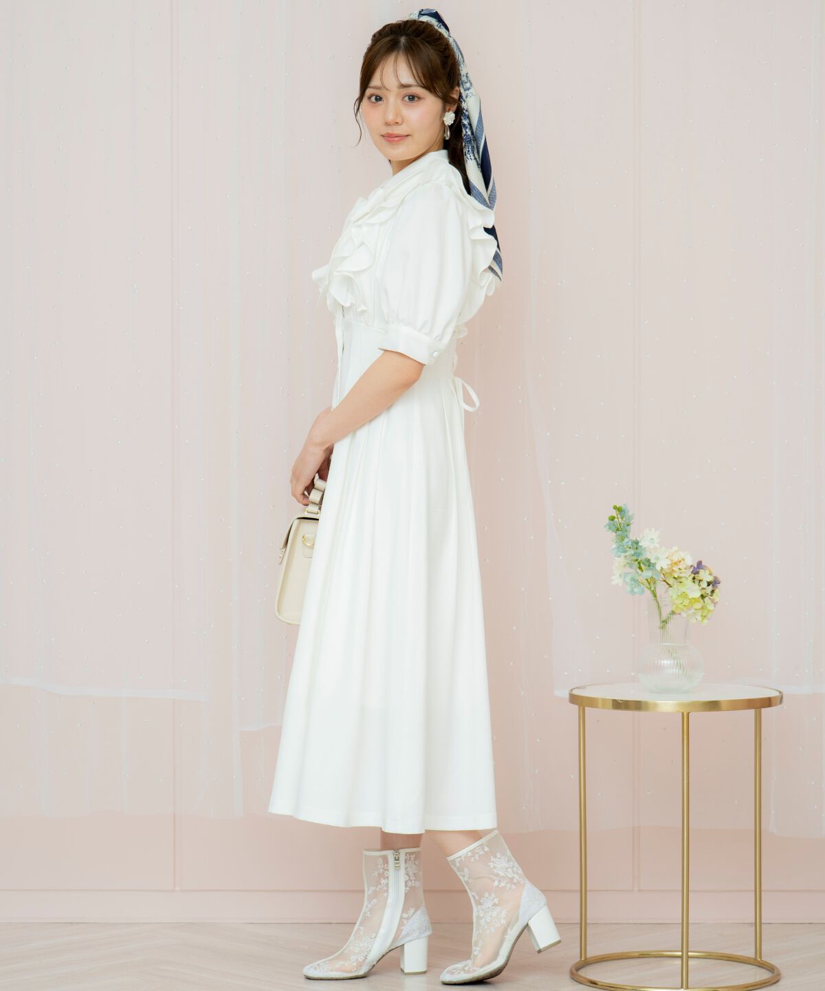 WILLSELECTION「ラッフルリボンタイシャツワンピース」|ワンピース|