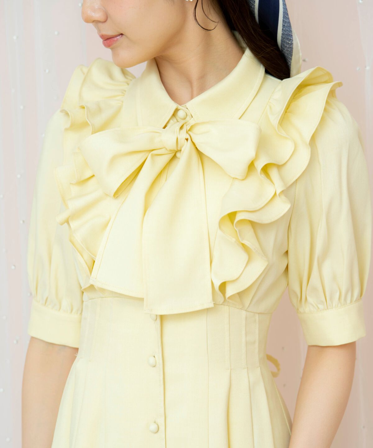 WILLSELECTION「ラッフルリボンタイシャツワンピース」|ワンピース|