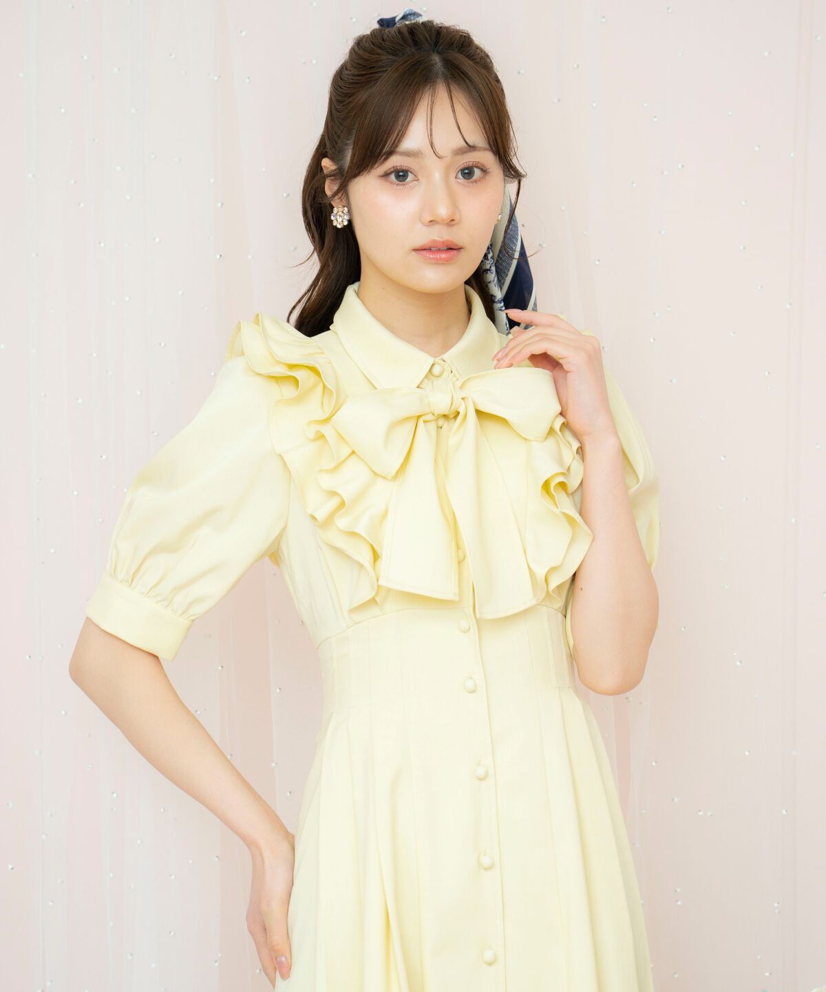 WILLSELECTION「ラッフルリボンタイシャツワンピース」|ワンピース|