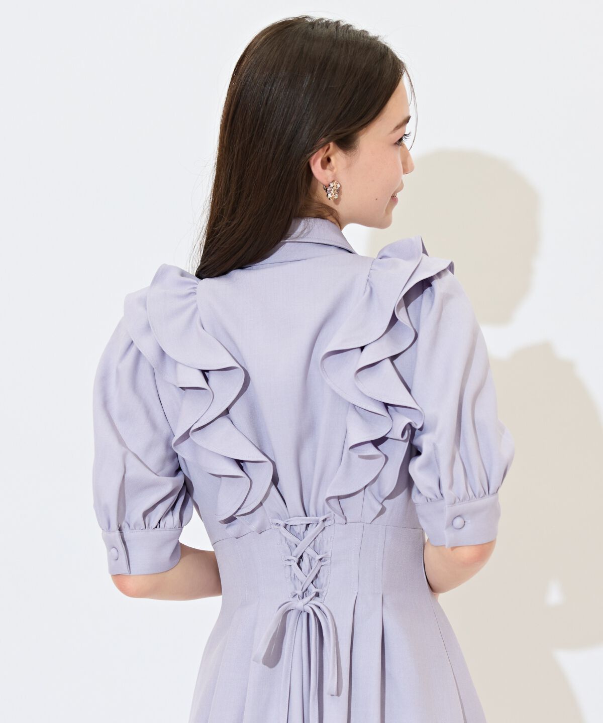 WILLSELECTION「ラッフルリボンタイシャツワンピース」|ワンピース|