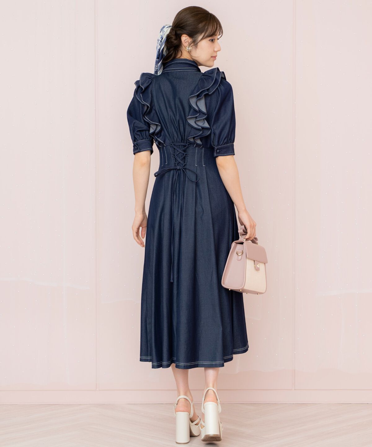 WILLSELECTION「ラッフルリボンタイシャツワンピース」|ワンピース|