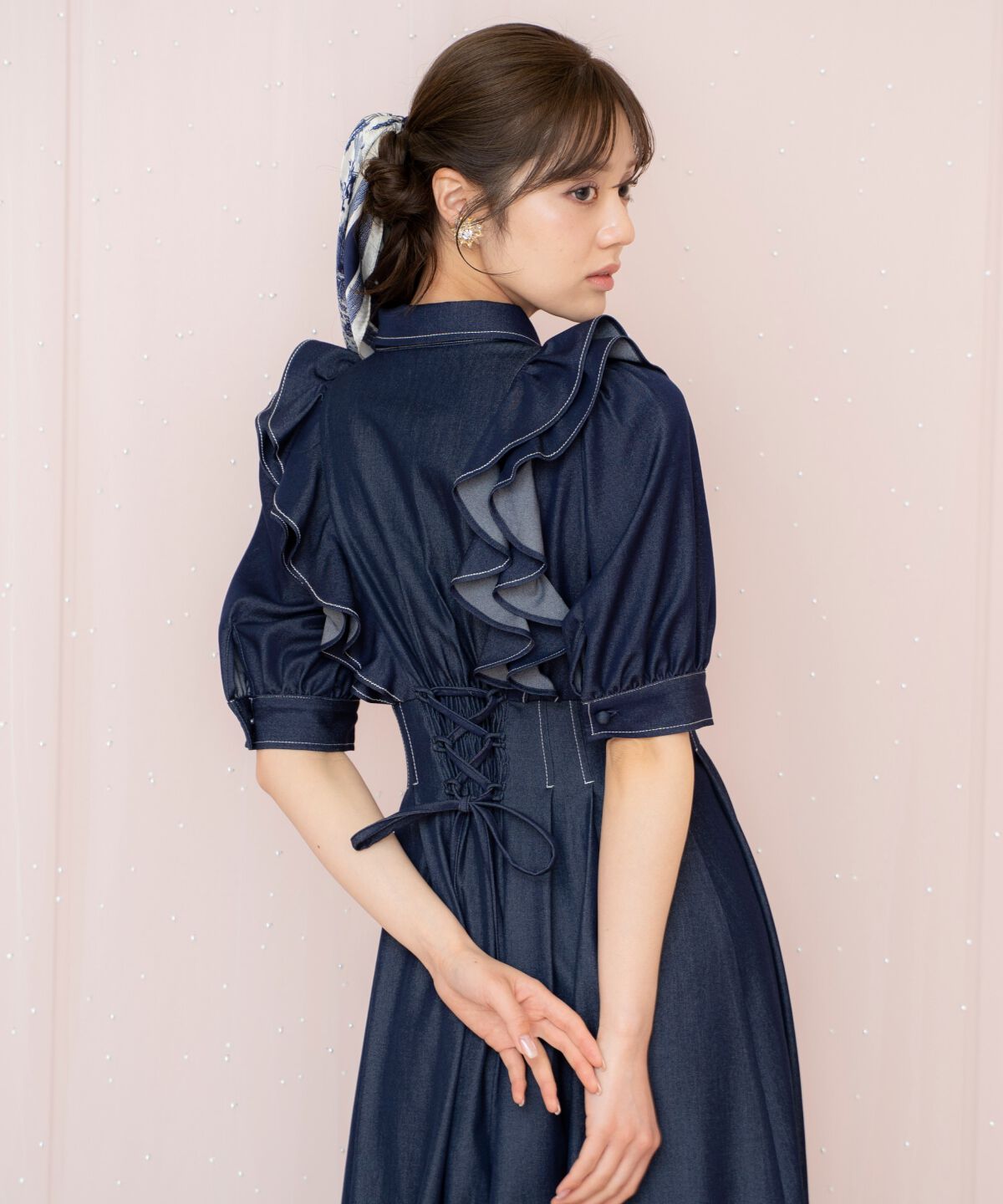 WILLSELECTION「ラッフルリボンタイシャツワンピース」|ワンピース|