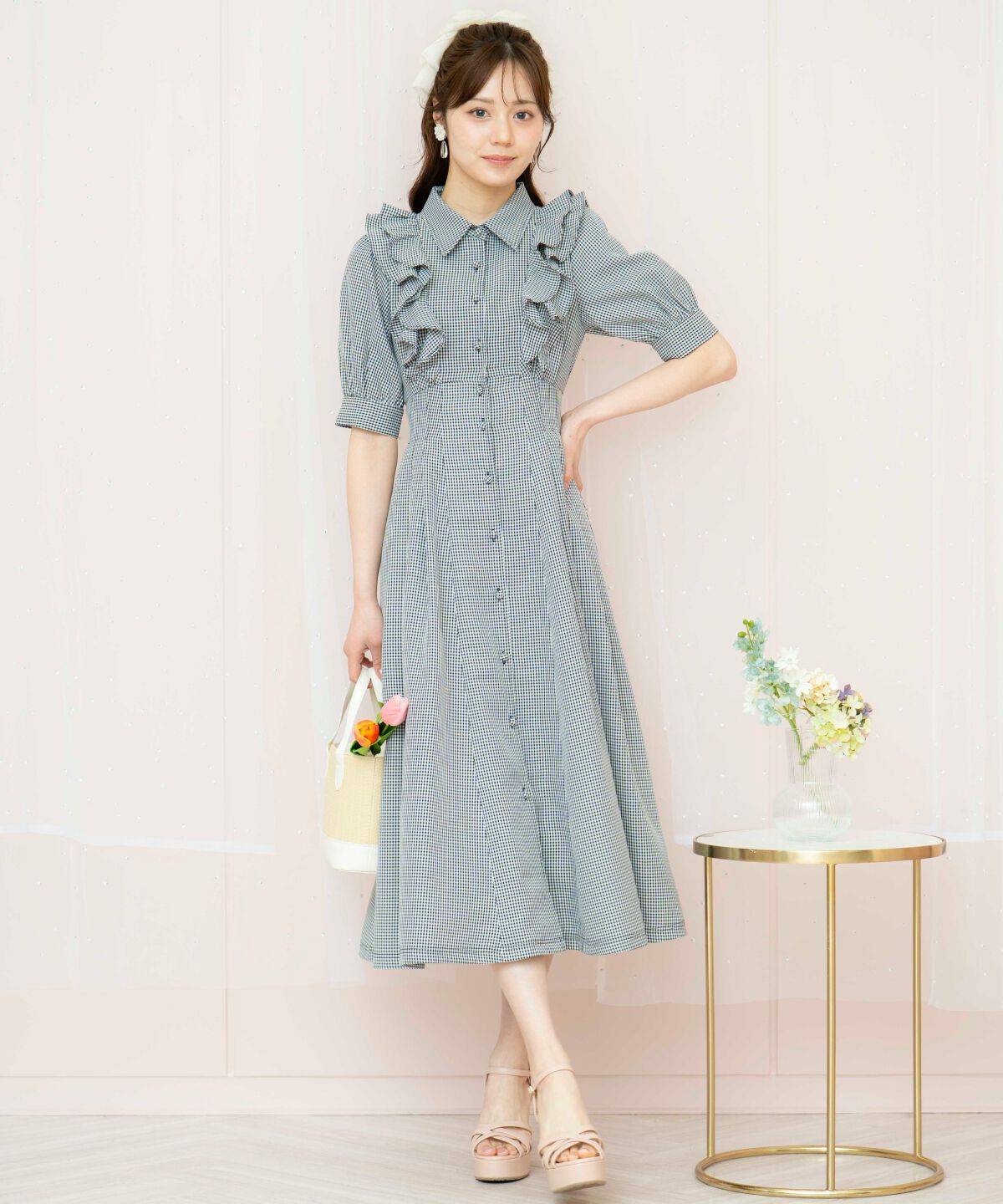 WILLSELECTION「ラッフルリボンタイシャツワンピース」|ワンピース|