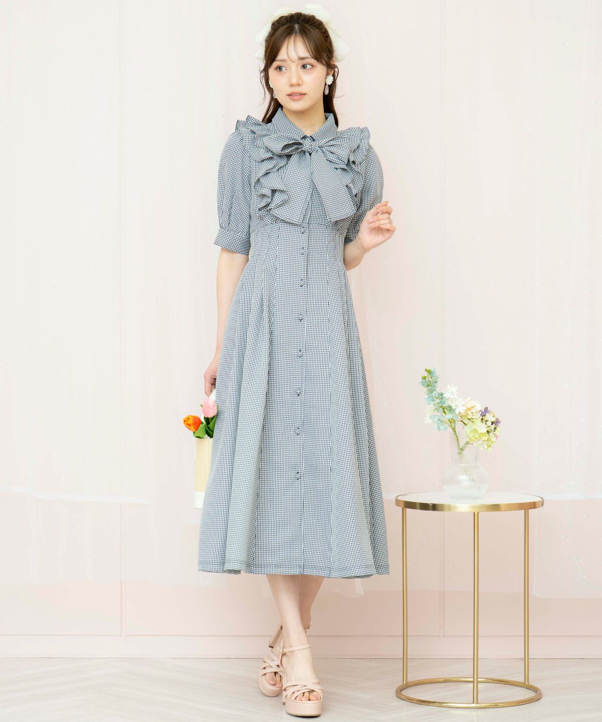 WILLSELECTION「ラッフルリボンタイシャツワンピース」|ワンピース|