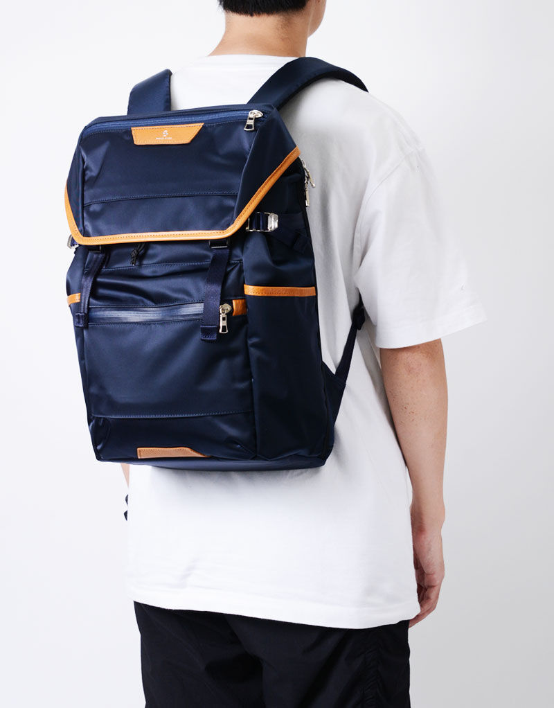 master-piece「Progress フラップバックパック」|リュック|ネイビー
