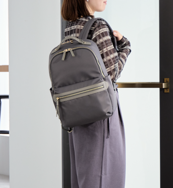 ace.「ace./エース ラポルテム リュックA4 13.3インチサイズ レディースビジネス  68521」|リュック|グレー