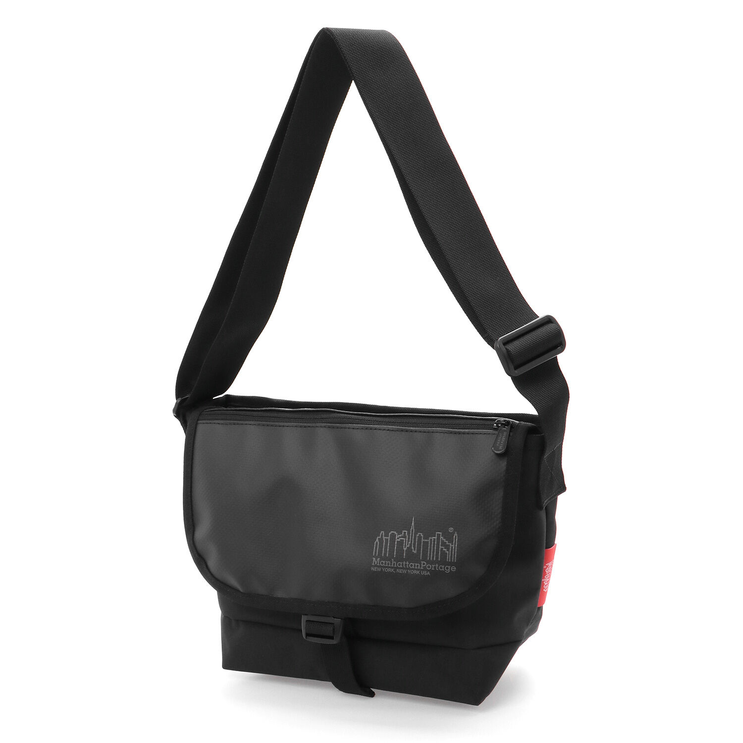 Manhattan Portage「Pacific Nylon Messenger Bag JR Flap Zipper Pocket W/ Divider」|ショルダー・メッセンジャー|