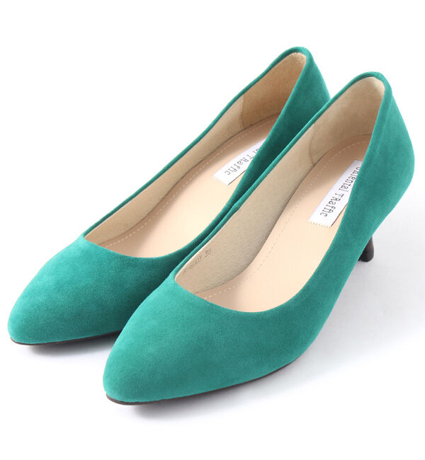 ORiental TRaffic「【アウトレット価格】本革スエードミドルヒールパンプス/R-6003」|パンプス|GREEN