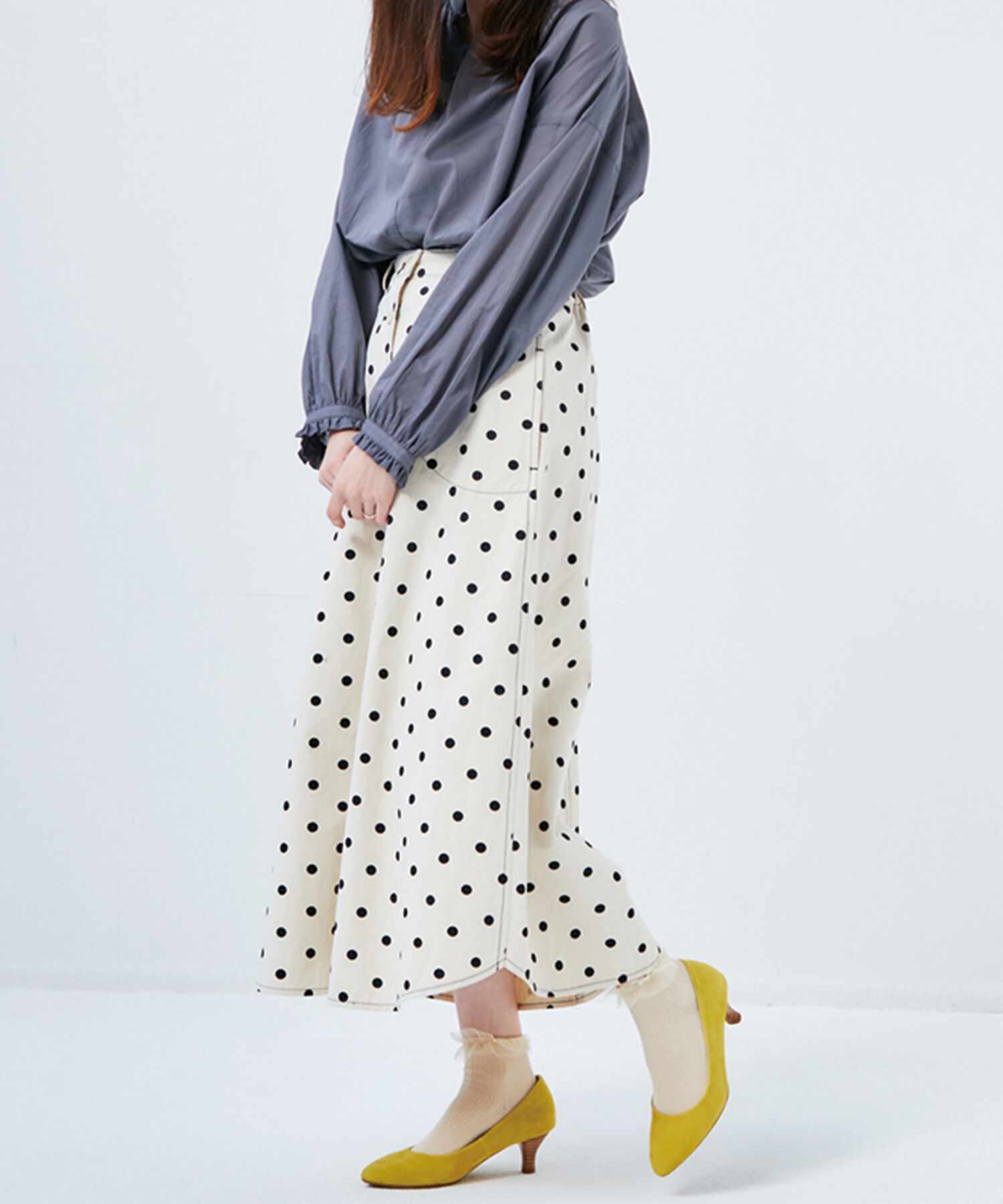 ORiental TRaffic「【アウトレット価格】本革スエードミドルヒールパンプス/R-6003」|パンプス|