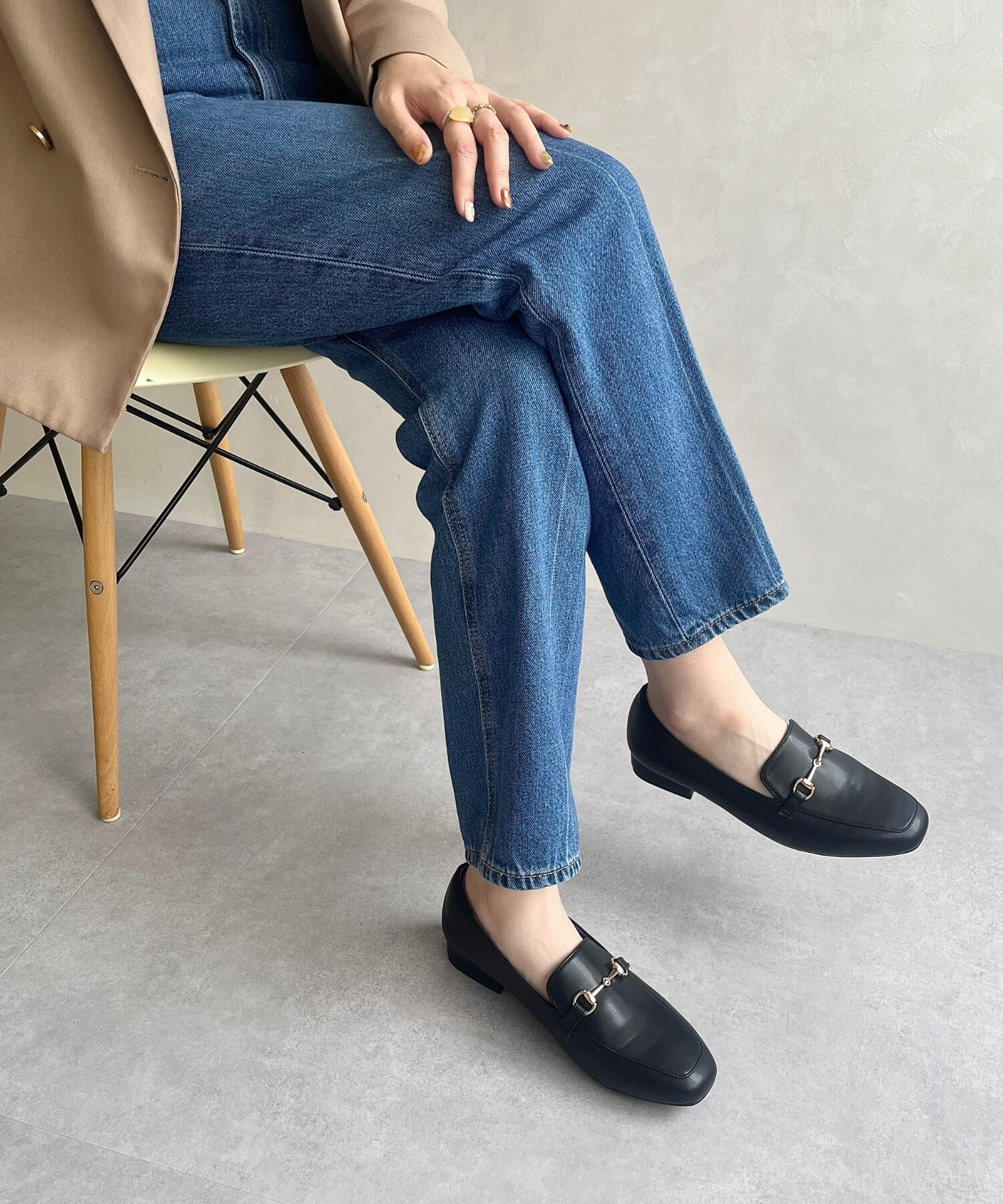 ORiental TRaffic「【跳べるパンプス/シリーズ累計１５０万足突破】スクエアトゥ ビット モチーフ  ローファー /R-3210」|パンプス|