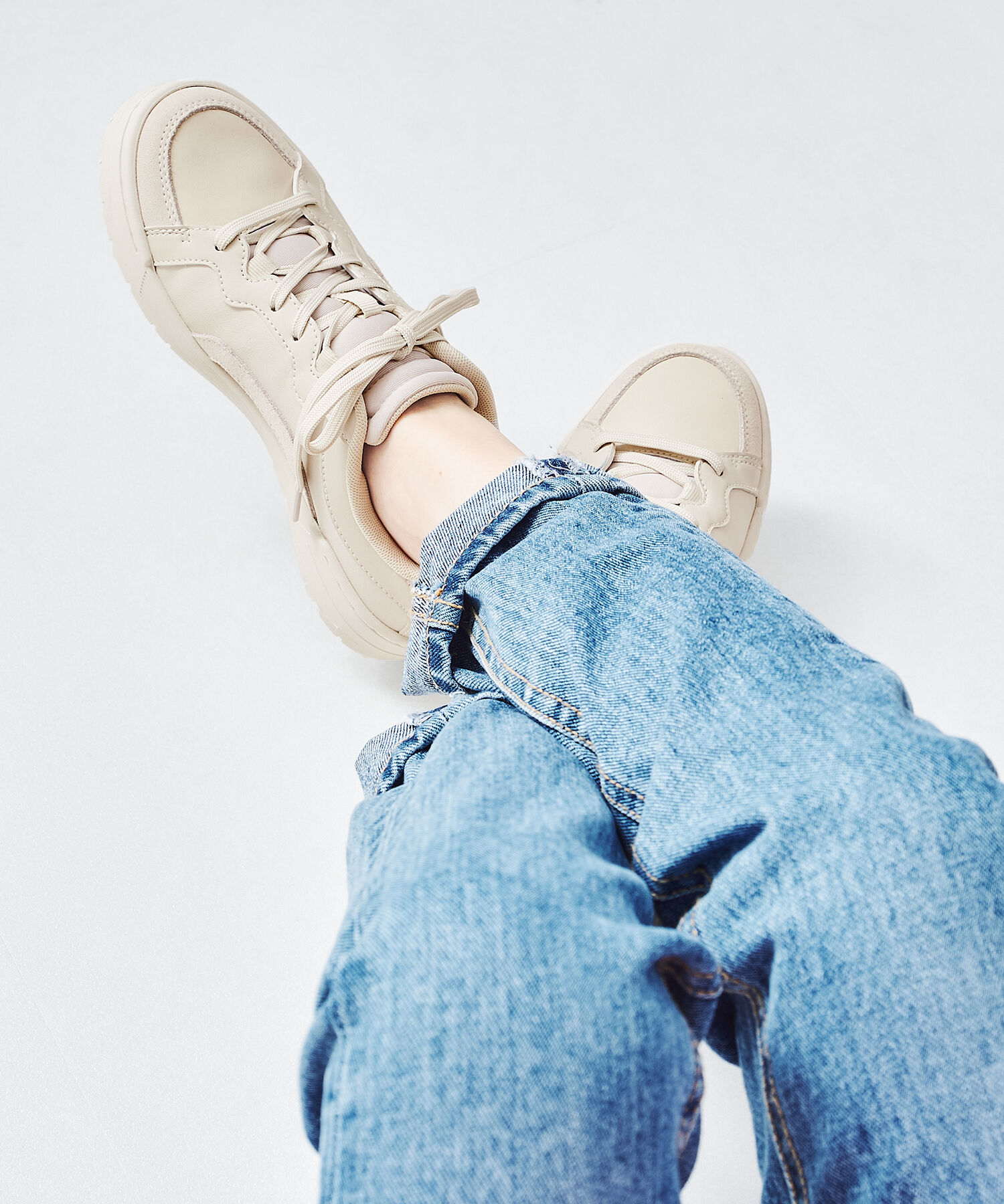 ORiental TRaffic「切替 厚底 ソール スニーカー /OT3726」|スニーカー|BEIGE