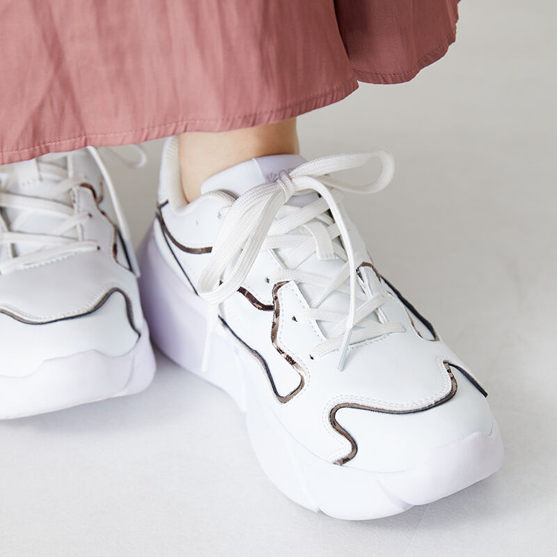 ORiental TRaffic「【トレンド】メタリックライン厚底スニーカー/OT3727」|スニーカー|