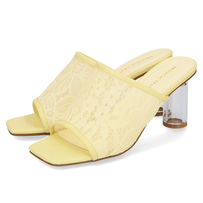 ORiental TRaffic「クリアヒールレースミュールサンダル/31205」|サンダル|