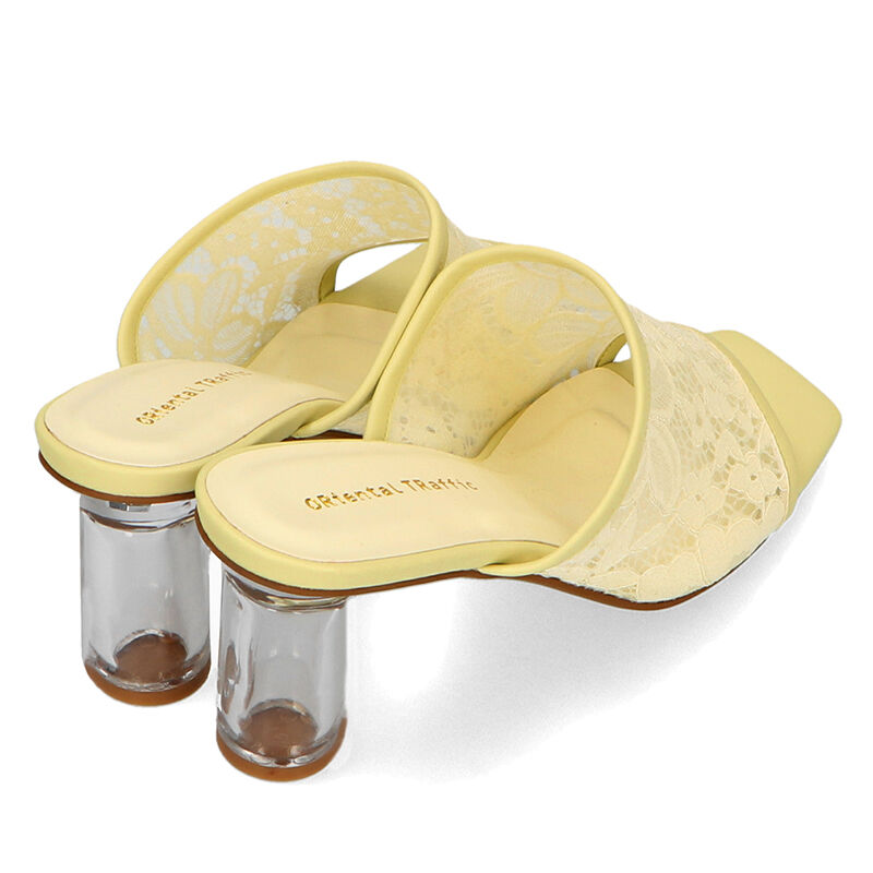 ORiental TRaffic「クリアヒールレースミュールサンダル/31205」|サンダル|