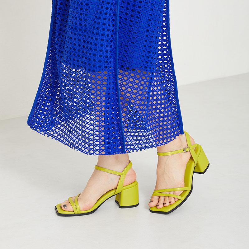 ORiental TRaffic「【アウトレット価格】ウェーブトゥナローストラップサンダル/31208」|サンダル|GREEN