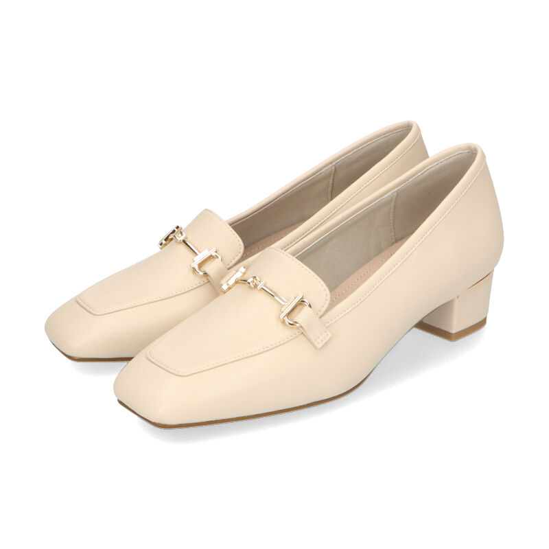 WA Oriental TRaffic「【定番】メタリックラインビットヒールローファー/32303 ローファー 人気 売れてる クッション」|パンプス|